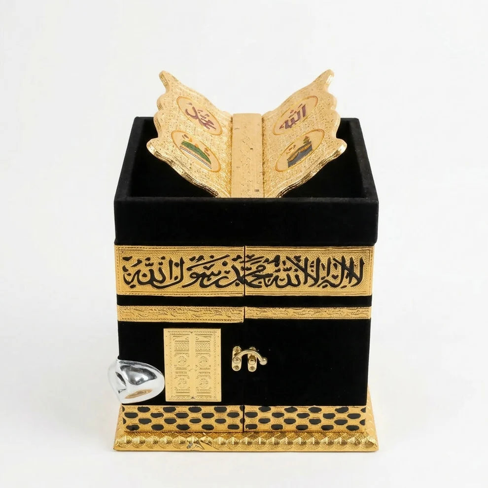 Premium Velvet Kaaba Replica – Elegant Islamic Decor & Gift Box