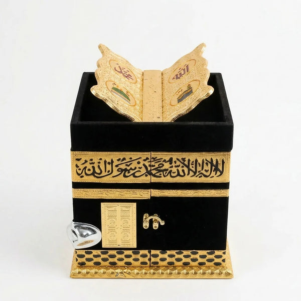 Premium Velvet Kaaba Replica – Elegant Islamic Decor & Gift Box