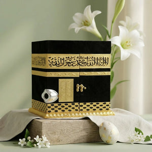 Premium Velvet Kaaba Replica – Elegant Islamic Decor & Gift Box angle 2