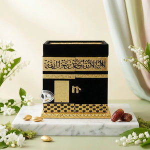 Premium Velvet Kaaba Replica – Elegant Islamic Decor & Gift Box angle 3